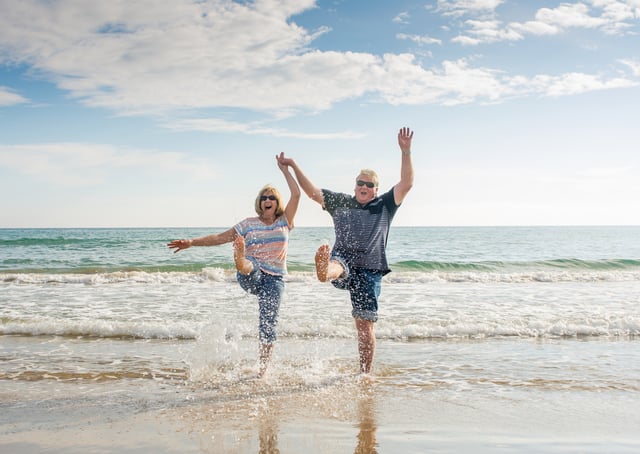 Happy retired couple